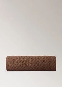 Hand-stitched cotton bedspread for cot