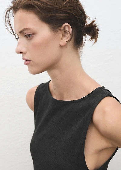 Cut-out ruched dress