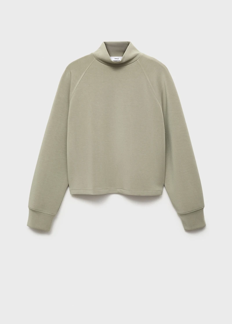 High collar sweatshirt