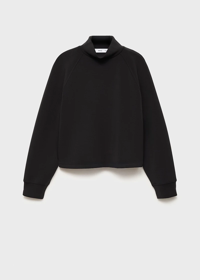 High collar sweatshirt