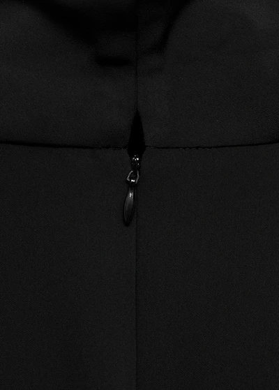 Turtleneck dress with asymmetrical sleeves