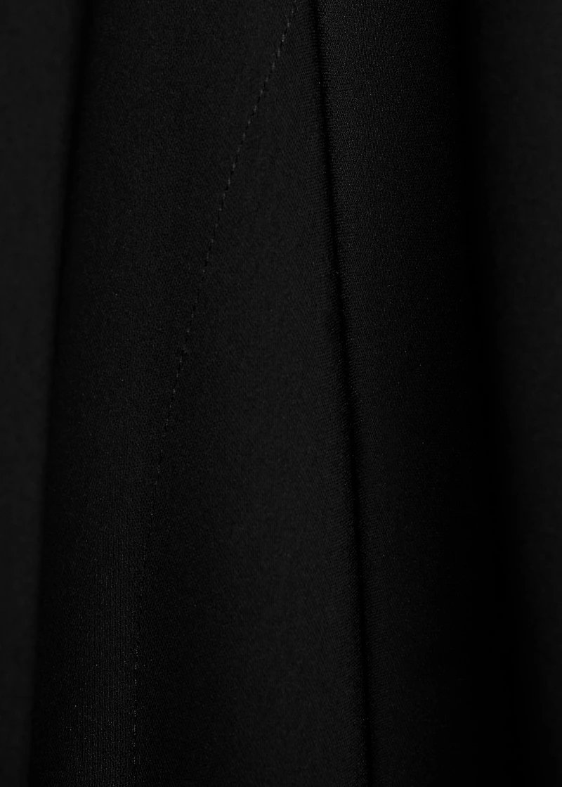 Turtleneck dress with asymmetrical sleeves