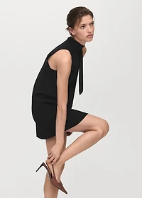 Bow cut-out detail dress