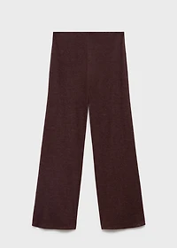 Knitted pants with elastic waistband