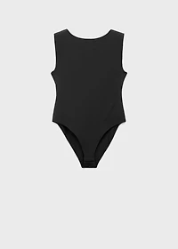 Elastic plain body suit