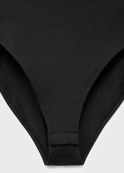 Elastic plain body suit