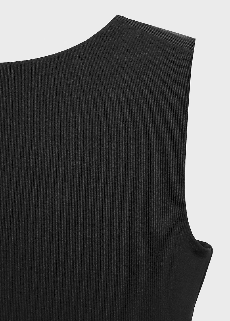 Elastic plain body suit