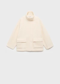 Bouclé jacket with high neck