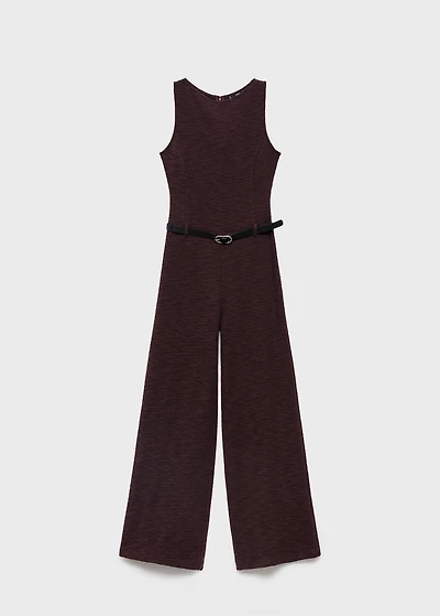 Marl jumpsuit with belt