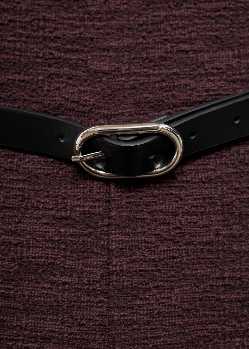 Marl jumpsuit with belt