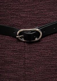 Marl jumpsuit with belt