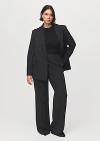 Pinstripe suit trousers