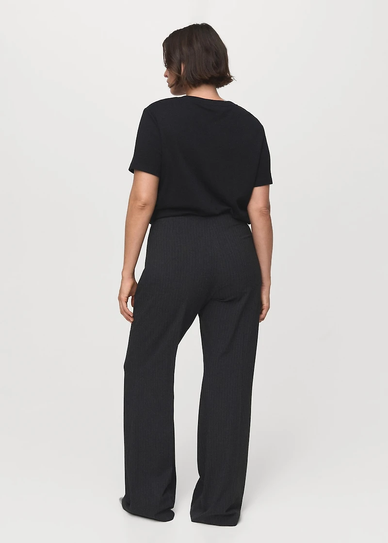 Pinstripe suit trousers