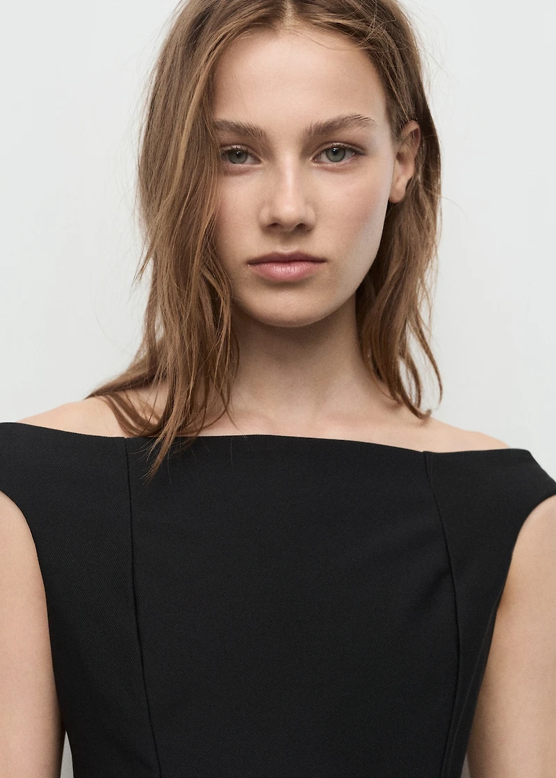 Strapless peplum top