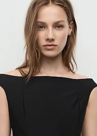 Strapless peplum top