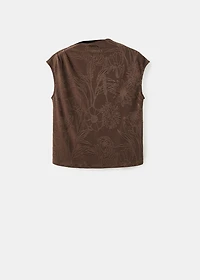 Jacquard floral-print top