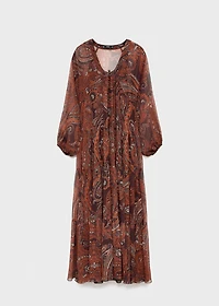 Paisley-print oversized dress
