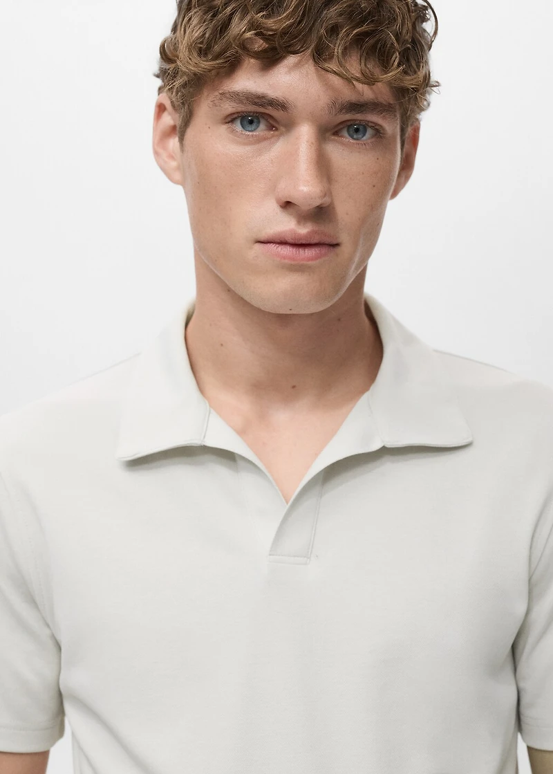 Cotton piqué polo shirt
