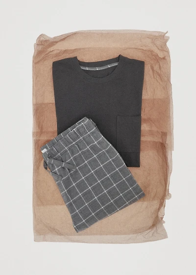 Check cotton pyjama pack