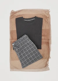 Check cotton pyjama pack