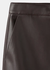 Faux-leather pencil skirt