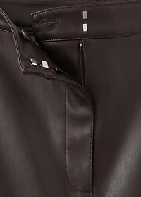 Faux-leather pencil skirt