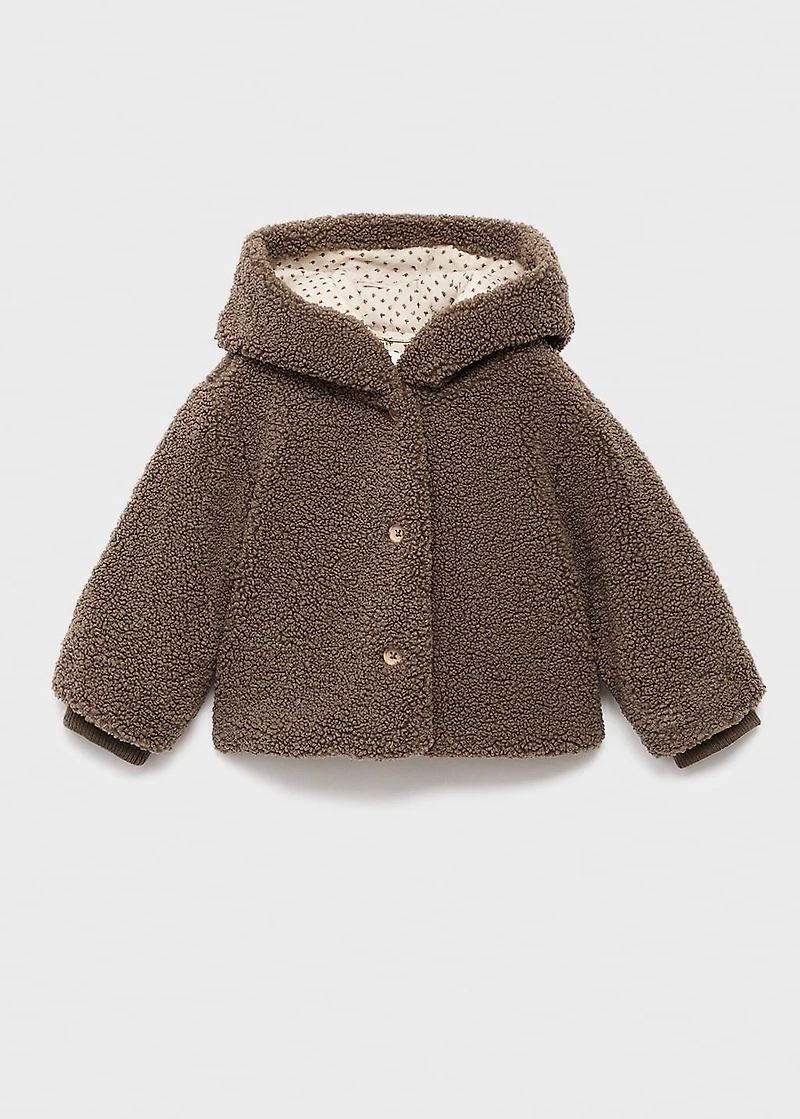Teddy bear coat with hood and ears