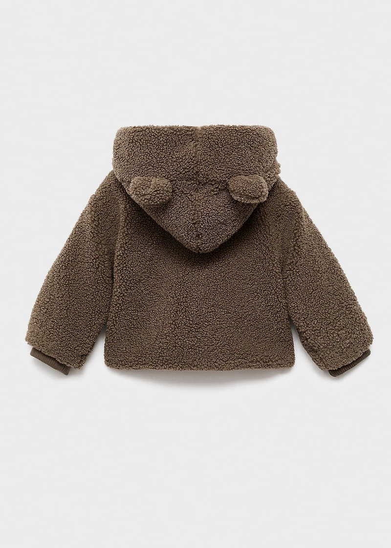 Teddy bear coat with hood and ears