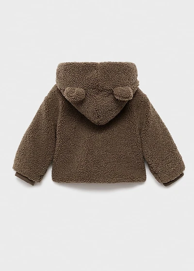 Teddy bear coat with hood and ears