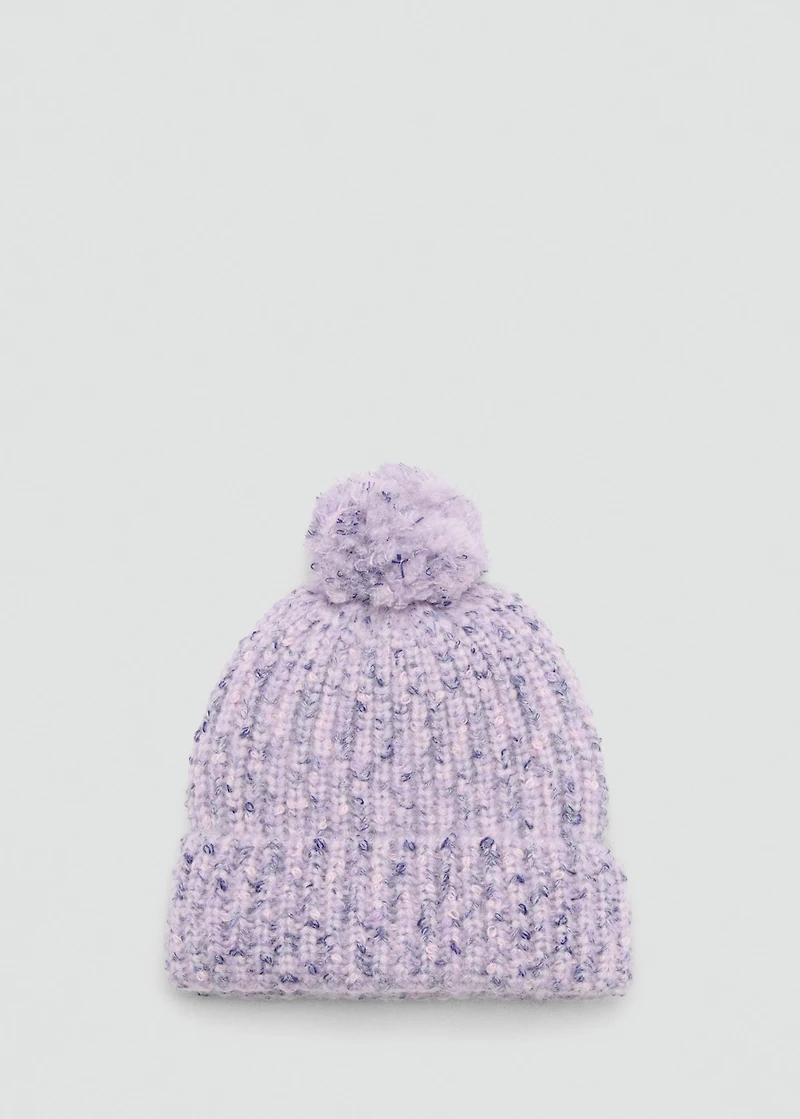 Mottled bobble hat