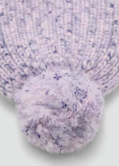Mottled bobble hat