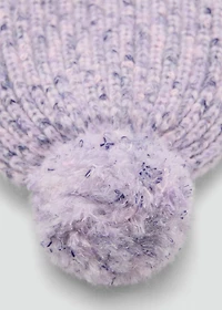 Mottled bobble hat