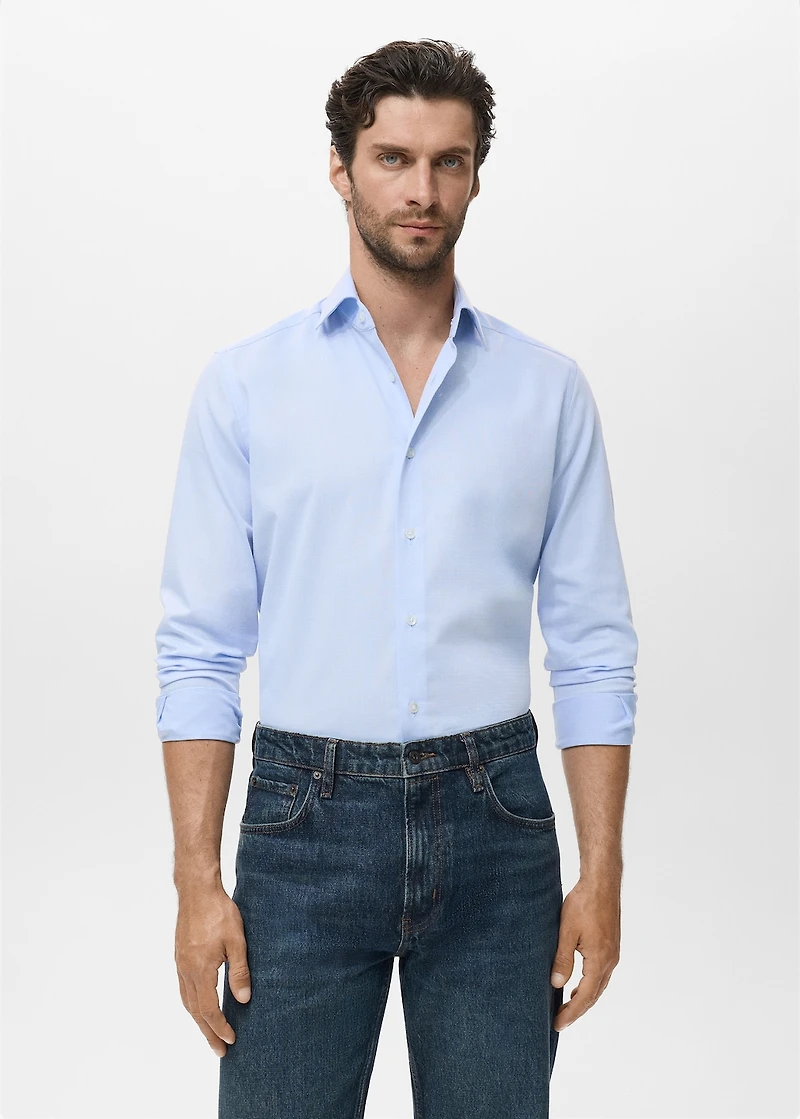 Slim-fit cotton shirt
