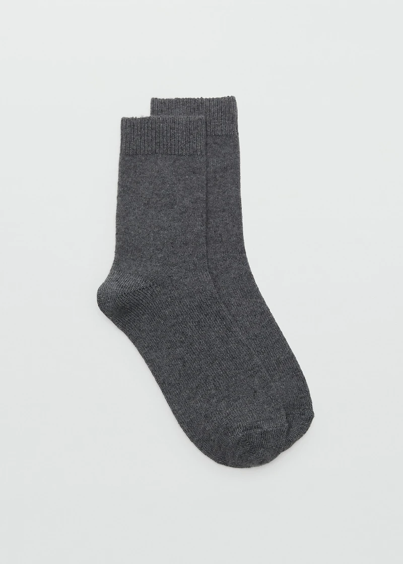 Wool and cashmere blend socks