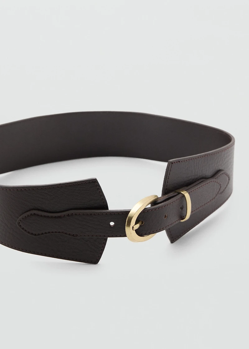 Leather obi belt