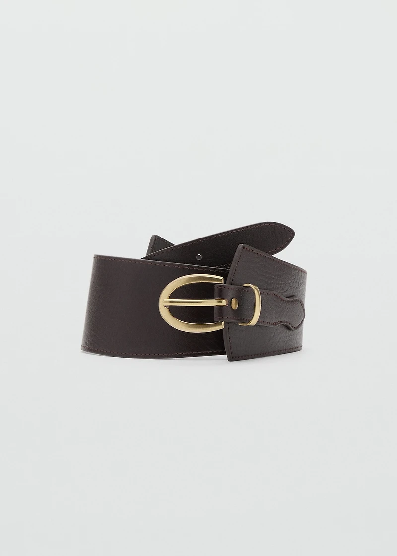 Leather obi belt
