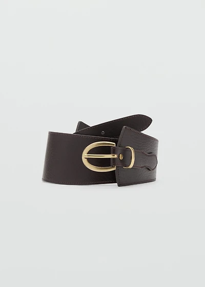 Leather obi belt