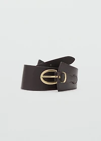 Leather obi belt