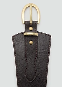 Leather obi belt