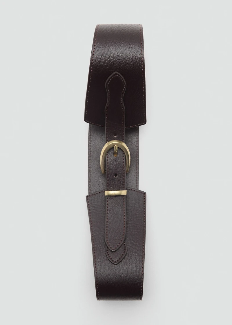 Leather obi belt