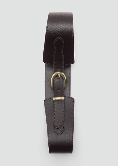 Leather obi belt