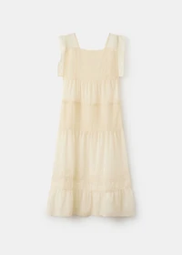Cotton lace nightdress with drawstring