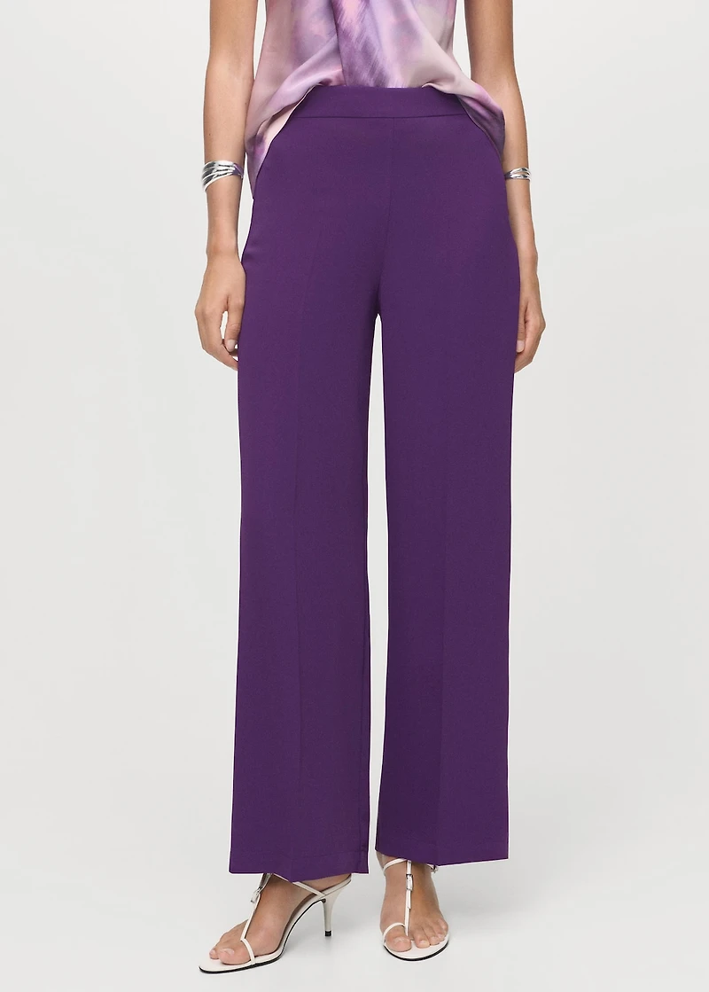 High-waist straight pants