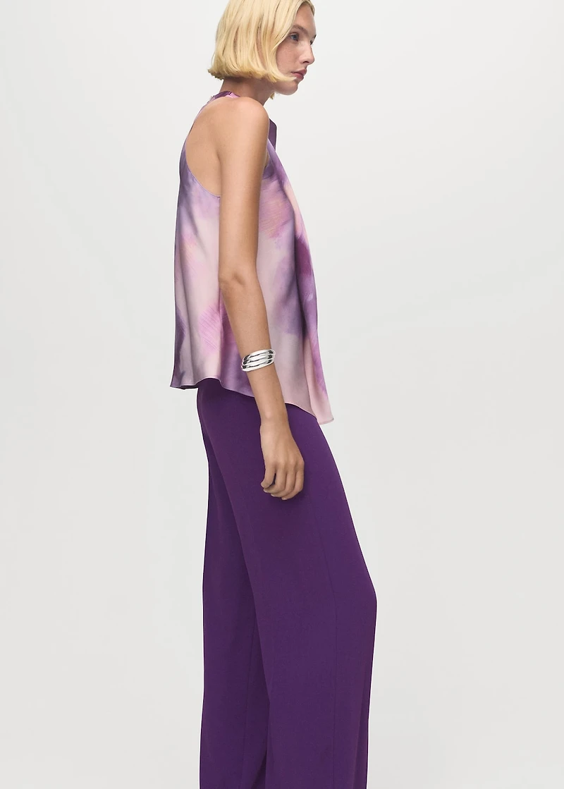 High-waist straight pants