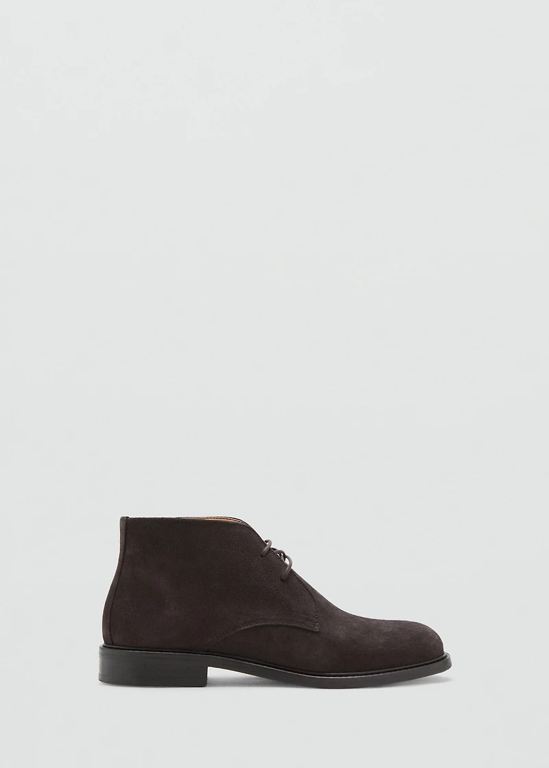 Suede leather ankle boots
