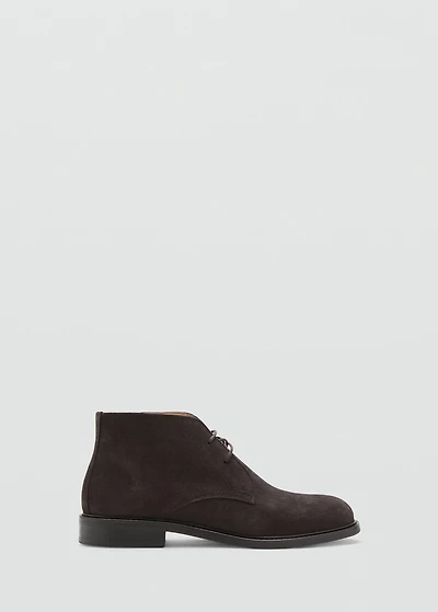 Suede leather ankle boots