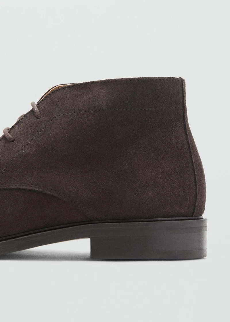 Suede leather ankle boots
