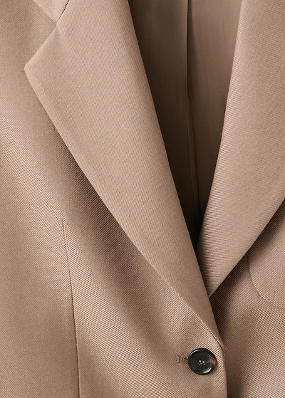 Wool-blend suit blazer with pockets