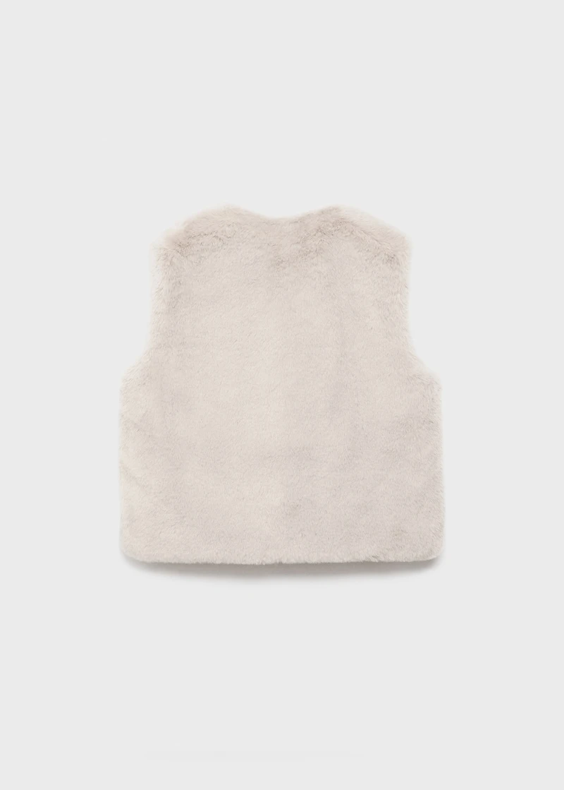 Fur-effect cape vest