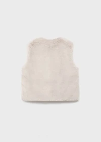 Fur-effect cape vest